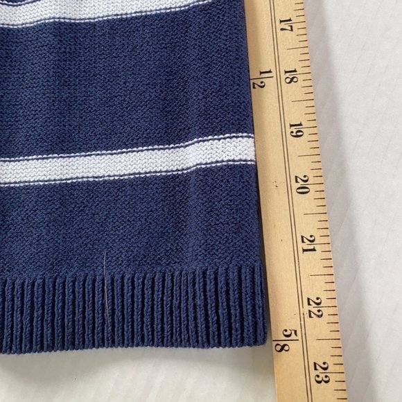 Charter Club Womens Navy and White Stripe Open Front Cardigan Size M Office Chic - Picture 9 of 9